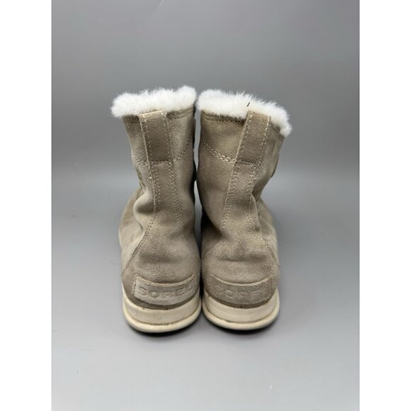 Sorel Winter Boots Womens 11 Explorer Il Joan Beige Suede Faux Fur NL3424-271 - Picture 6 of 8